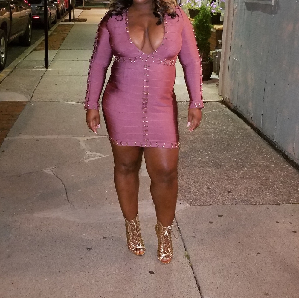 Rose Bandage Mini Dress